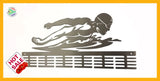 Butterfly Figure Swimming 48 Tier Medal Hanger Stainless Steel Brush Finish Sports Medal Hangers