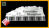 Comrades Marathon Up Run Personalised 48 Tier Medal Hanger Stainless Steel Brush Finish Sports