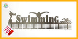 3 Figure Swimming 64 Tier Medal Hanger Stainless Steel Brush Finish Sports Medal Hangers