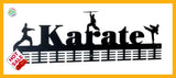 Karate 3 Figure 72 Tier Medal Hanger Black Sports Medal Hangers