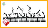 Gymnastics Tumbling 64 Tier Medal Hanger Black Sports Medal Hangers