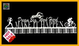 Dream Big Work Hard Sbr Lady Or Man 80 Tier Medal Hanger Stainless Steel Brush Finish / Sports