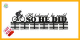 He Believed He Could Cycling 48 Tier Medal Hanger Black Sports Medal Hangers