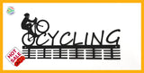 Male Cycling 48 Tier Medal Hanger Black Sports Medal Hangers