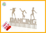3 Figure Dancing 48 Tier Medal Hanger Stainless Steel Brush Finish Sports Medal Hangers