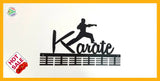 Karate 48 Tier Medal Hanger Black Sports Medal Hangers