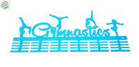 Gymnastics Figurines 48 Tier Medal Hanger Blue Turquoise Sports Medal Hangers