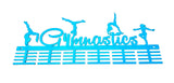Gymnastics Figurines 48 Tier Medal Hanger Blue Turquoise Sports Medal Hangers