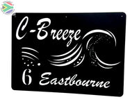 Waves House Sign Wall Art