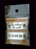 She & He Believed 48 Tier Medal Hangers Combo Set With Shoelace Tags Sports Medal Hangers