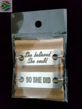 She & He Believed 48 Tier Medal Hangers Combo Set With Shoelace Tags Sports Medal Hangers