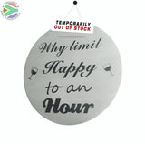 Wine Coasters Laser Etched In Stainless Steel Why Limit Happy To An Hour