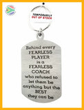 Fearless Coach Single Sided Laser Engraved Key Ring-Bag Tag Key Rings