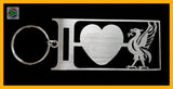 I Love Liverpool Key Ring Stainless Steel Brush Finish Rings