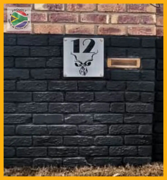 Kudu House Number Sign Wall Art