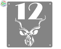 Kudu House Number Sign Wall Art