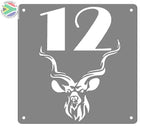 Kudu House Number Sign Wall Art