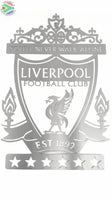 Liverpool 6 Star Champions League Crest Mounted Wall Art Design