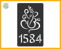 Lord Ganesh Design House Sign Wall Art