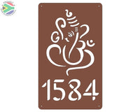Lord Ganesh Design House Sign Wall Art