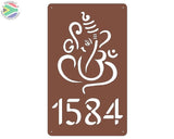 Lord Ganesh Design House Sign Wall Art