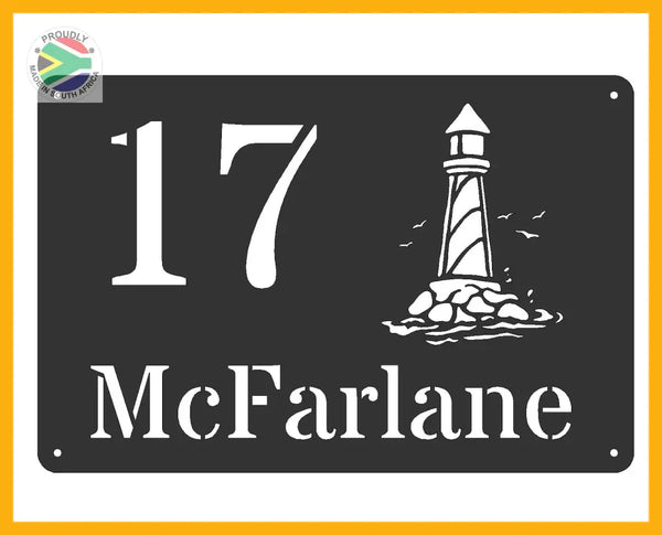 Lighthouse House Sign Wall Art