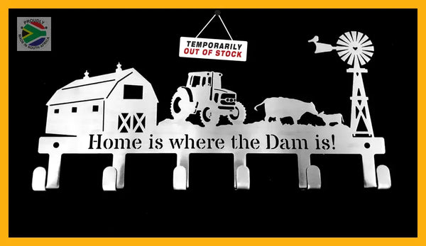 Home Is Where The Dam Is! 6 Hook Key Hook Hooks