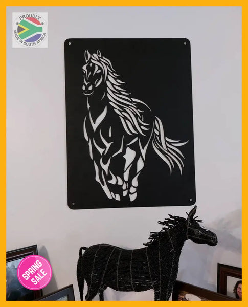 Running Horse Laser Cut Wall Art Wall