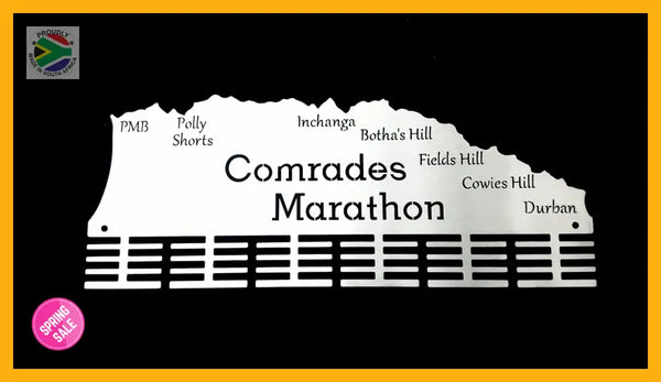 Comrades Marathon Down Run Medal Hanger 48 Tier Stainless Steel Brush Finish Sports Hangers