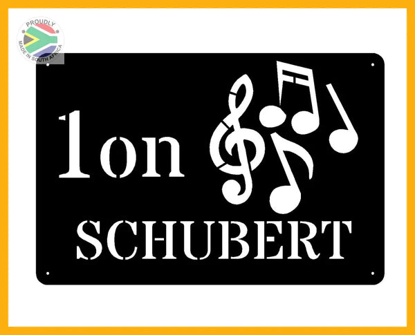 Music Notes House Sign Wall Art