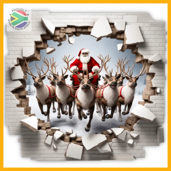 Trendspire Santa’s Reindeer Christmas Stickers - Set Of 2