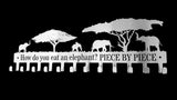 How Do You Eat An Elephant Elephants Under The Trees 12 Hook Key Hooks