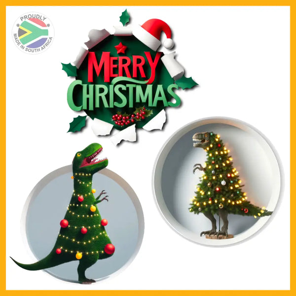 Trendspire Tree-Rex Christmas Stickers - Set Of 3