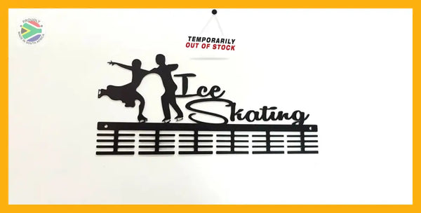 Ice Skating 48 Tier Medal Hanger Black Sports Medal Hangers