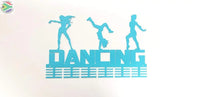 3 Figure Dancing 48 Tier Medal Hanger Blue Turquoise Sports Medal Hangers