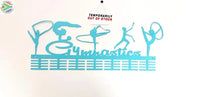 Gymnastics Rhythmic Mixed 56 Tier Medal Hanger Blue Turquoise Sports Medal Hangers