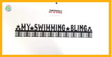 My Swimming Bling 80 Tier Medal Hanger Black Sports Medal Hangers