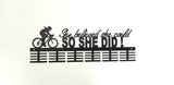 Cycling She Believed She Could 48 Tier Medal Hanger Black Sports Medal Hangers