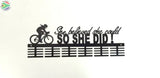 Cycling She Believed She Could 48 Tier Medal Hanger Black Sports Medal Hangers