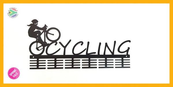 Lady Cycling 48 Tier Medal Hanger Black Sports Medal Hangers