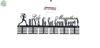 Life Is A Marathon 48 Tier Medal Hanger Black Sports Medal Hangers