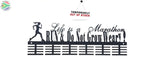 Life Is A Marathon 48 Tier Medal Hanger Black Sports Medal Hangers