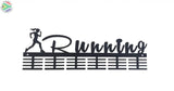 Running Lady 48 Tier Medal Hanger Black Sports Medal Hangers