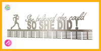 She Believed She Could 100 Tier Medal Hanger Stainless Steel Brush Finish Sports Medal Hangers