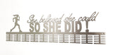 She Believed She Could 100 Tier Medal Hanger Stainless Steel Brush Finish Sports Medal Hangers