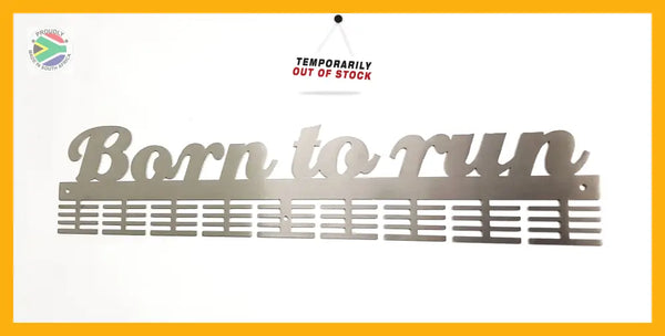 Born To Run 72 Tier Medal Hanger (Option Of Colors Available) Stainless Steel Brush Finish Sports