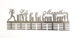 Life Is A Marathon 48 Tier Medal Hanger Stainless Steel Brush Finish Sports Medal Hangers
