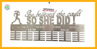 She Believed She Could Ultra’s Trail 60 Tier Medal Hanger Stainless Steel Brush Finish Sports