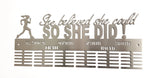 She Believed She Could Ultra’s Trail 60 Tier Medal Hanger Stainless Steel Brush Finish Sports