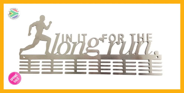 In It For The Long Run 48 Tier Medal Hanger Stainless Steel Brush Finish Sports Medal Hangers
